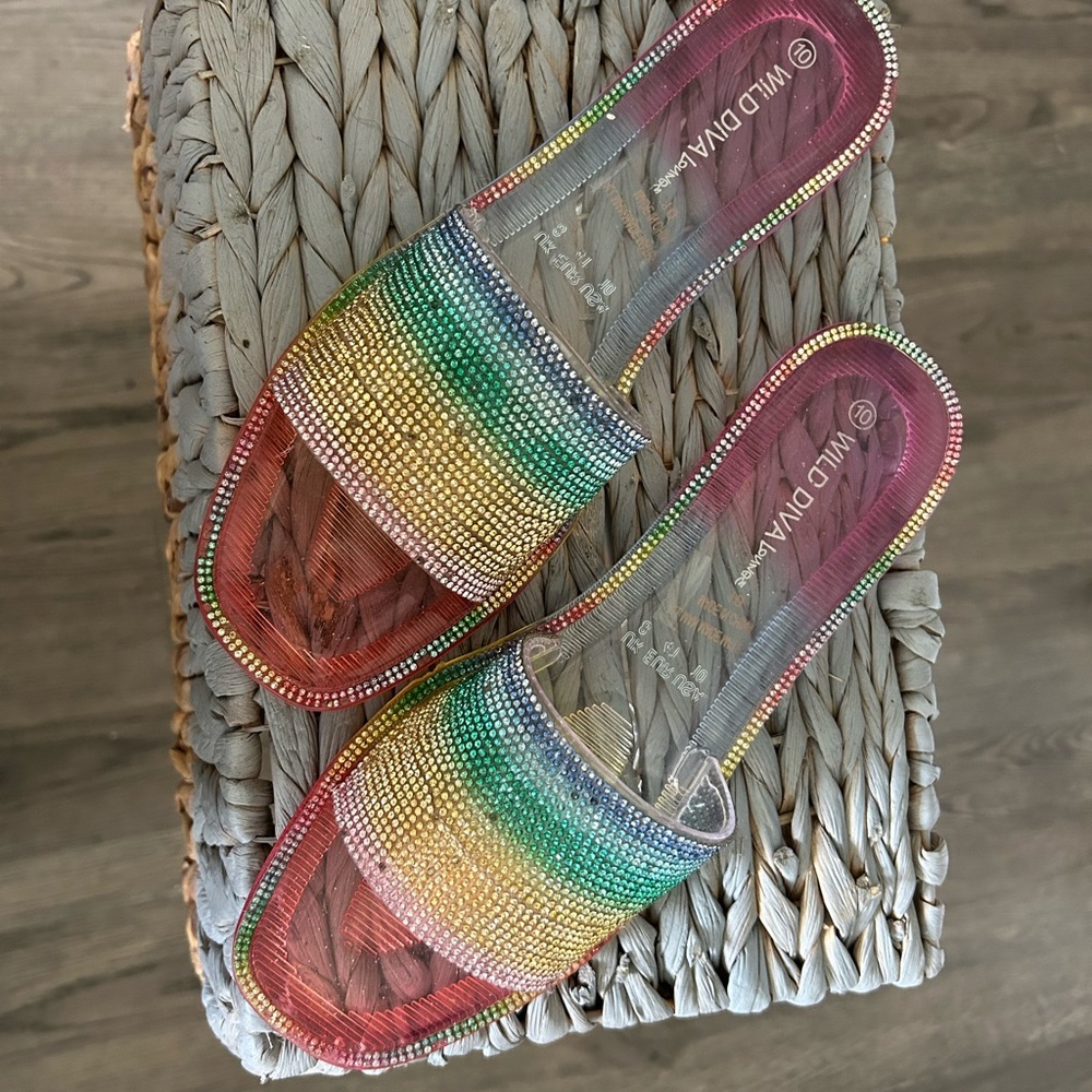 Wild Diva Red and Orange Sandals Vibrant Summer Style